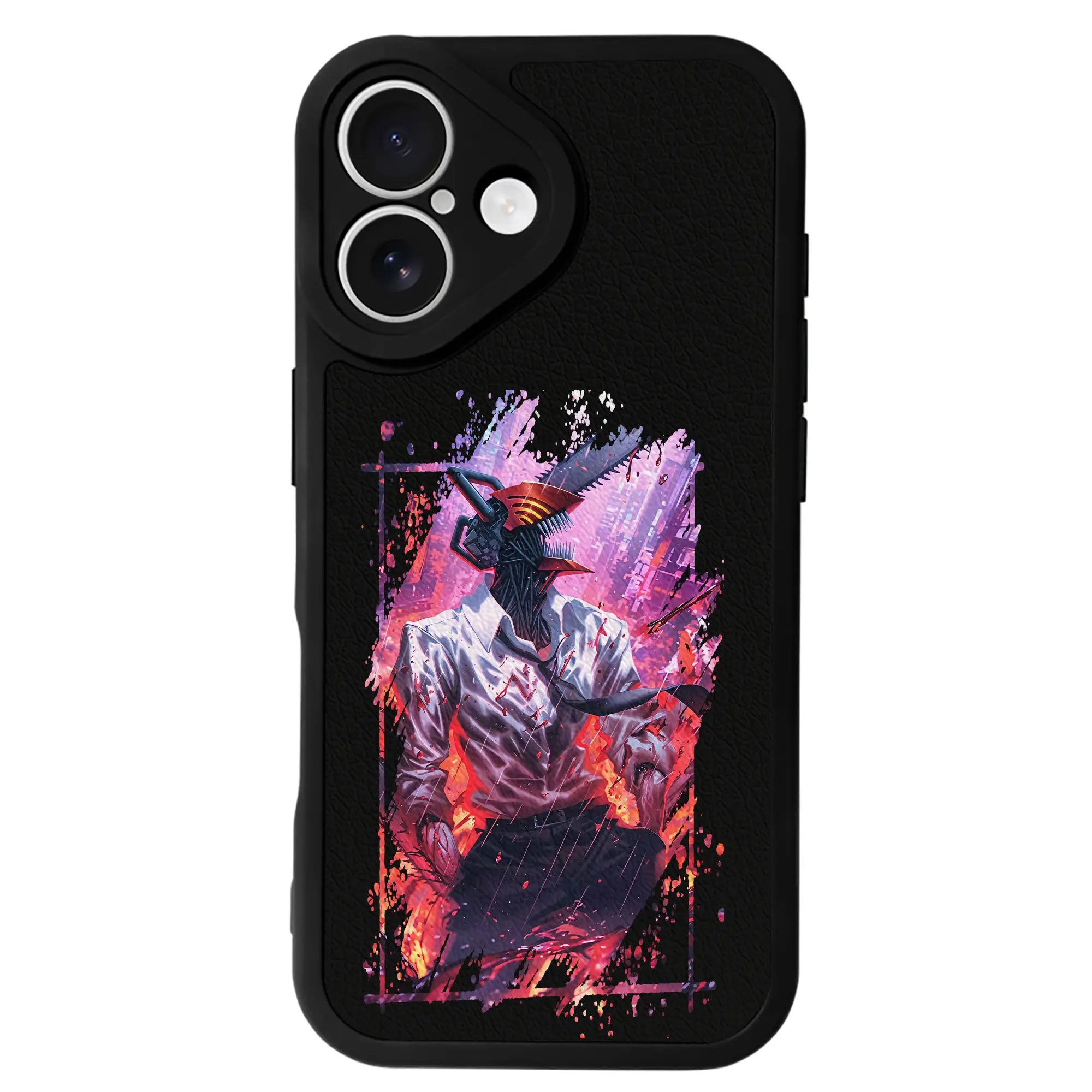 チェンソーマン グッズ,デンジ - IPhone 16シリーズ対応 ・ シリコンスマホケース ・ レザー調 ・ 高精度フィット ・ 耐衝撃 ・ ワイヤレス充電対応 ・ 精密カット